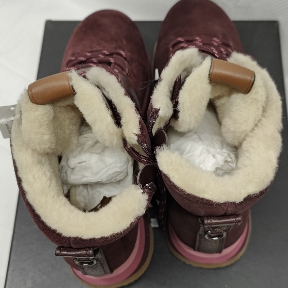 Coach Burgundy Suede Women's Boots - Picture 6 of 10